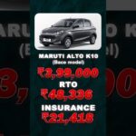 Alto K10: On-road Price For Maruti Suzuki