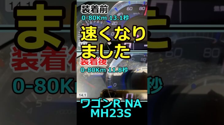 軽自動車NAノンターボでも速くなりました「シエクル ミニコン」ビフォーアフター加速タイム比較 #shorts #軽自動車 #加速