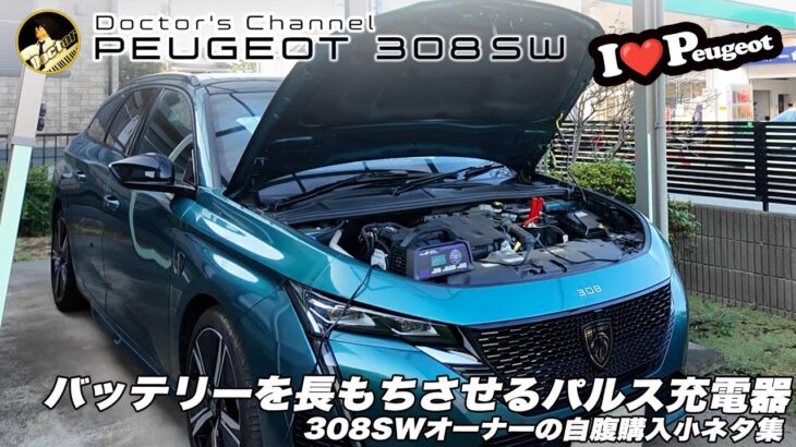 【プジョー308SW】 高価なバッテリーを長もちさせよう！【パルス充電器・小ネタ集】