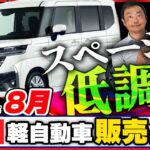 NｰBOX、スペーシア失速？！【軽自動車販売台数速報2024.8月】