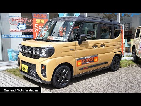 ( 4K ) Suzuki Spacia GEAR Hybrid XZ Turbo : Yellow / Gray