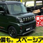 【新型スペーシア ギア】専用の緑インテリア／スズキ軽SUV