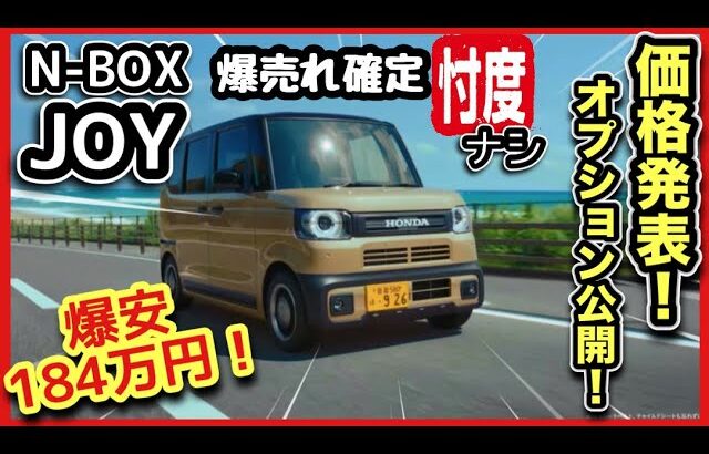 【N-BOXジョイ】価格・オプション情報まとめ！お得情報もアリ！