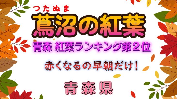 蔦沼の紅葉　青森県　蔦沼の紅葉は赤くない。　つたぬま　紅葉　軽バン　アトレー　青森の旅