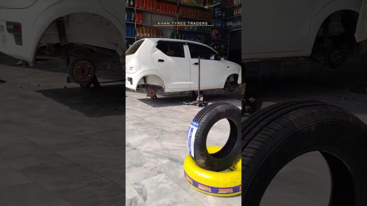 Suzuki Alto upgraded with Best Quality Tyres💯🆗 #trending #viralvideo #viralshorts #khantyrestraders1