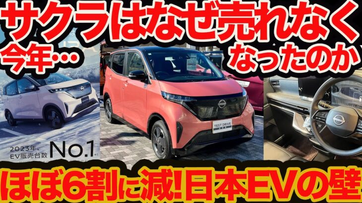 【日本EVの壁】日産 サクラ は今年なぜ売れなくなったのか？ 約6割に減!!