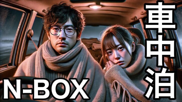 【N-BOX】軽自動車でも楽々車中泊‼️寝袋の二段活用、風邪の日の日常‼️