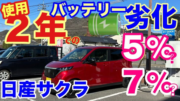 【日産サクラ】バッテリー劣化が鈍感！具体的な数値で解説します