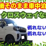 納車日いきなり車中泊！クロスウェイなかまち！