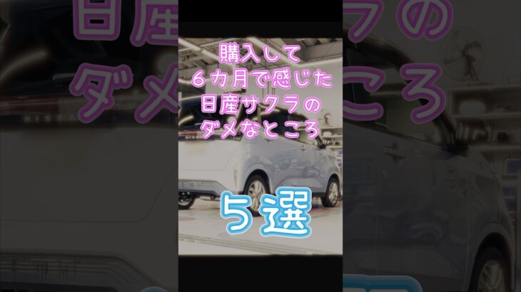 6ヶ月乗って感じた日産サクラのダメなところ5選　#ev #電気自動車 #バッテリー