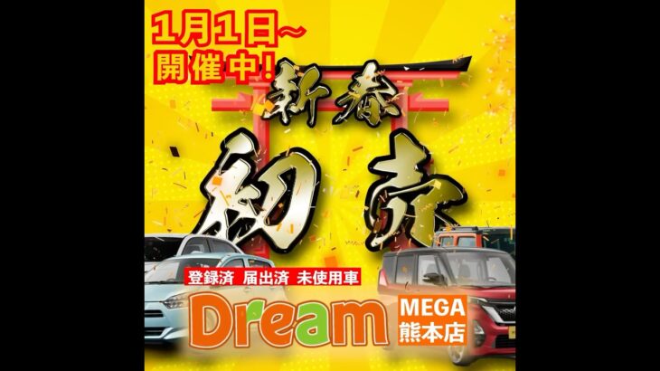 【初売り開催中】1年で一番お得な初売！熊本で即納99万円からの人気の軽自動車が多数！≪WEBでカーナビ・ETC・バックカメラ・ドラレコなど豪華成約特典進呈≫【Dream熊本】