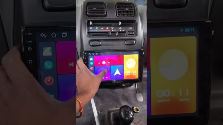 9″ Android touchscreen installed in old WagonR