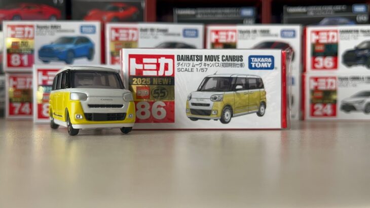 トミカ開封　NO.86  ダイハツ　ムーブキャンバス（初回特別仕様）TOMICA NO.86 DAIHATSU MOVE CANBUS （First special edition）【Kaifū❗️】