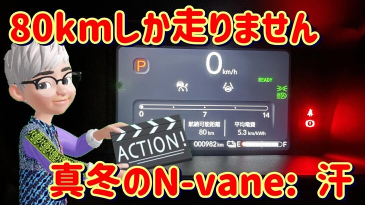 80kmしか走りません　真冬のN vane: 汗