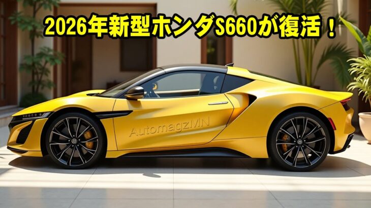 2026年新型ホンダS660が復活！ターボエンジン搭載で伝説の軽スポーツカーが進化？！