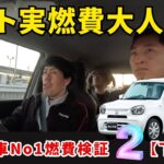 軽自動車No 1燃費のSUZUKIアルトの実燃費を大人４人乗って検証！【下道編】