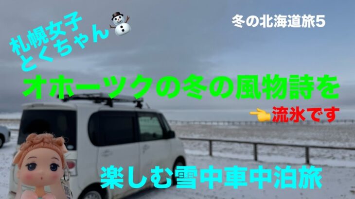 冬の北海道⛄️今年もオホーツク地方の冬の風物詩「流氷」が接岸！冬のオススメ観光スポット巡り旅(前編)冬の北海道旅5[とくちゃん、いいモノ探し]