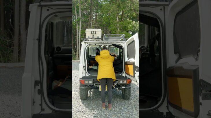 Carcamping with Jimny equipped with many special parts