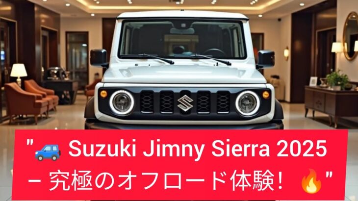 Title (Japanese & English Mixed):🚙 Suzuki Jimny Sierra 2025 – 最強のコンパクト4WDが進化！🌍✨