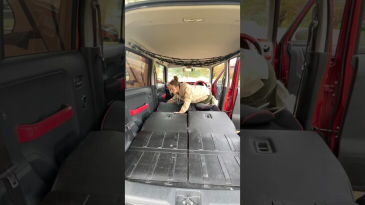 #車中泊#ハスラー#キャンプ#車中泊女子#車中泊仕様#バンライフ#フルフラット