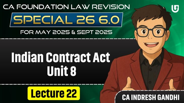 Bailment and pledge Indian Contract act Unit 8 one shot revision | Indresh Gandhi CA Foundation law