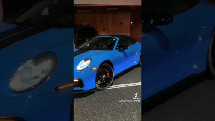 ポルシェ911 GTS 青🟦　試乗会　井上ポルシェプロのナビゲーション付き