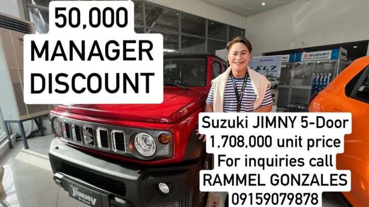 SUZUKI JIMNY 5 DOOR 2025 MODEL WITH AVAILABLE COLOR CHIFFON IVORY AND RED COLOR. #rammelgonzales