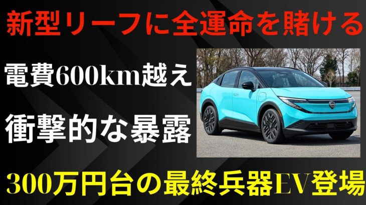 【日産崩壊寸前】新型リーフに全運命を賭けた！300万円台で登場した“最終兵器EV”に世界騒然！【ゆっくり解説】