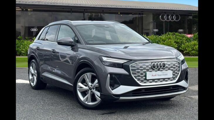 Approved Used Audi Q4 S line 35 e-tron 125,00 kW in Typhoon Grey – KT74REU