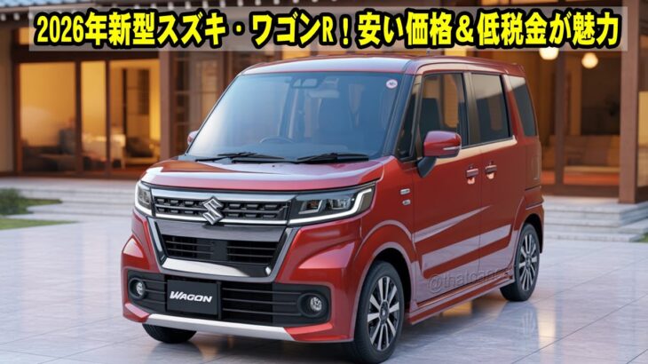 2026年新型スズキ・ワゴンR登場！安い価格＆低税金が魅力の軽ハイトワゴン