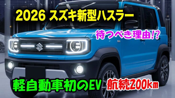 スズキ新型ハスラー2026年フルモデルチェンジ発売！2Lエンジン級トルクのEV版・48Vで坂道余裕…これで200万円は安すぎる件！