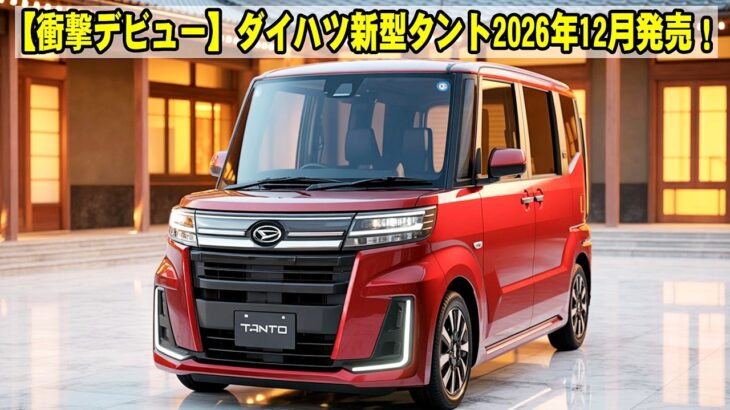 【衝撃デビュー】ダイハツ新型タント2026年12月発売！発電専用エンジン×e-SMARTハイブリッド搭載！