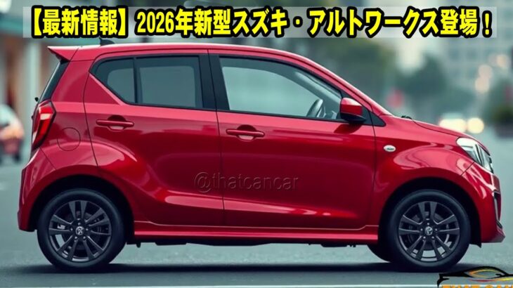 【最新情報】2026年新型スズキ・アルトワークス登場！次世代ターボ軽スポーツが大進化