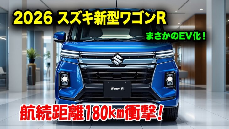 スズキ新型ワゴンRフルモデルチェンジ2026登場、初のEVモデル搭載！価格150万円台の衝撃スペック公開！