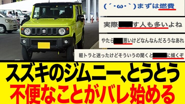 【オーナー激白】スズキのジムニー、とうとう不便なことがバレ始めるw【SUZUKI】