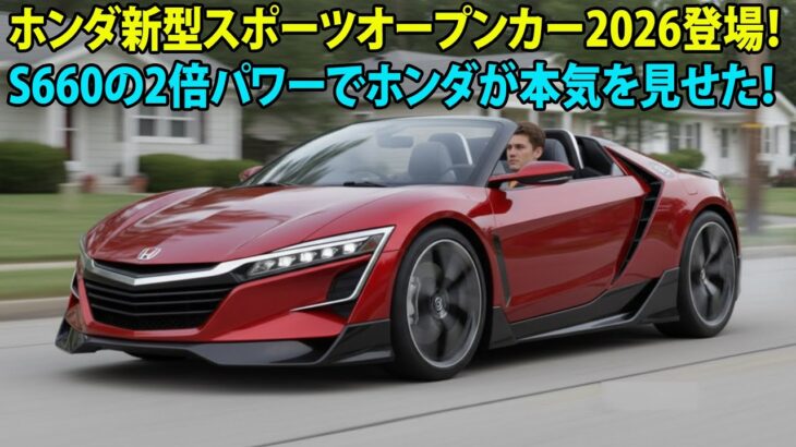 ホンダ新型スポーツオープンカー2026登場！S660の2倍パワーでホンダが本気を見せた！