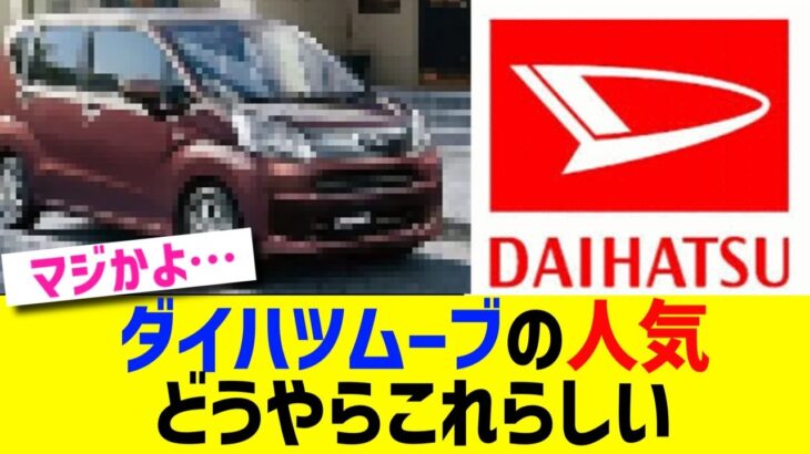 ダイハツムーブの人気、どうやらこれらしい