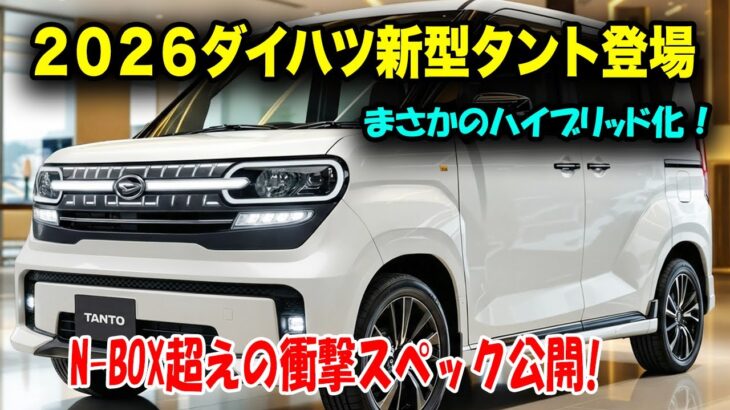 ダイハツ新型タント2026年フルモデルチェンジ登場、N-BOX超えの衝撃スペック公開！燃費・走行性能・価格を徹底解説！