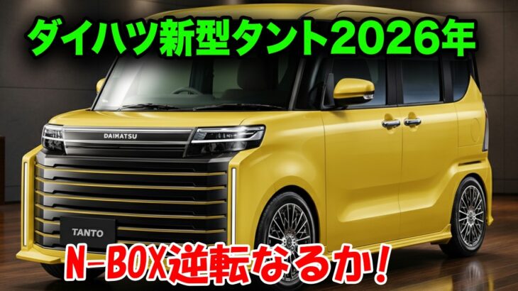 ダイハツ新型タント フルモデルチェンジ2026年登場！エンジンはタイヤを回さない「e SMART HYBRID」搭載で軽自動車の常識が完全崩壊！