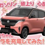 NISSAN【SAKURA】あおちゃん！EV車の充電初挑戦！そしてSAKURA簡単ご紹介！
