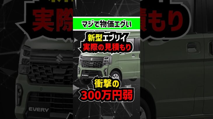 【衝撃の300万円弱】5月発売の新型エブリイの見積もりがエグすぎる【スズキの軽バンでこの値段】 #軽自動車 #新型車 #商用車 #every #suzuki
