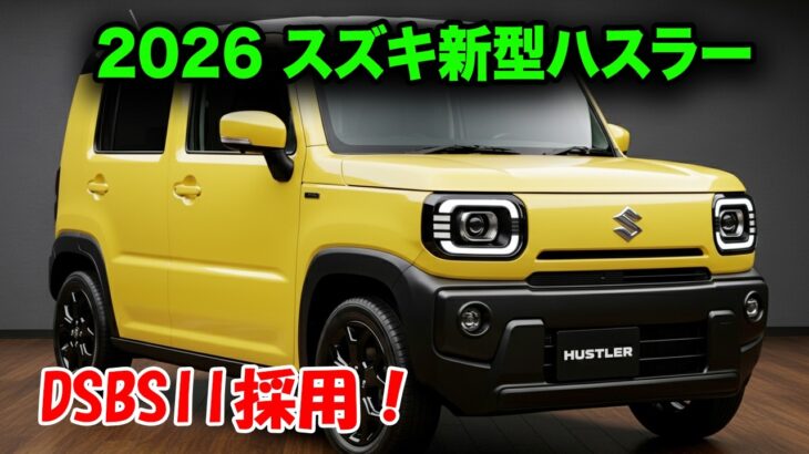 【2026年最新】スズキ新型ハスラー登場、まさかの新デザイン！48Vハイブリッド搭載とDSBSII採用！