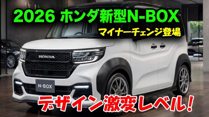 ホンダ新型N-BOXマイナーチェンジ2026年7月登場！迫力デザイン刷新＆次世代Googleシステム採用！