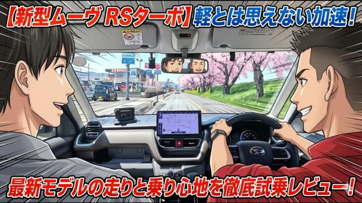 【新型ムーヴ RSターボ】軽とは思えない加速！最新モデルの走りと乗り心地を徹底試乗レビュー！
