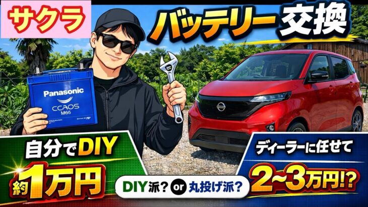 【日産サクラ】ど素人でも出来たバッテリー交換