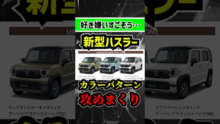 【まさかの緑×茶】新型ハスラーがマイナーチェンジで衝撃のボディ色追加確定！【攻めのスズキ】