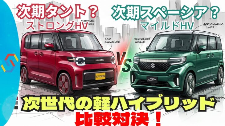 新型タントvs新型スペーシア？ダイハツとスズキ次世代軽ハイブリッド比較対決「クルマ談議280」