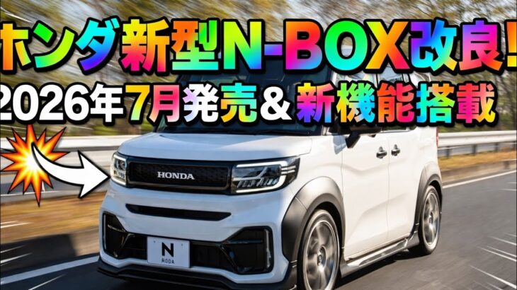 【速報】ホンダ改良新型N-BOX！新機能搭載＆2026年7月発売