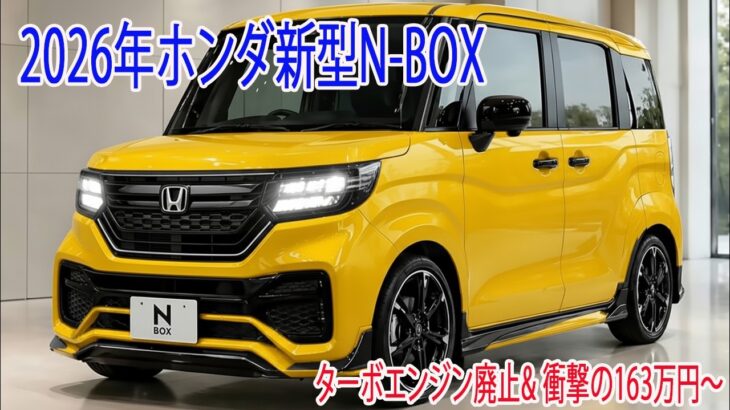 ホンダ新型N-BOX最新情報、ターボエンジン廃止2026年発売予定！衝撃の163万円〜と驚異のEV性能を大暴露！
