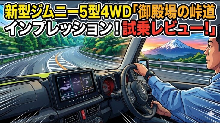 新型ジムニー5型4WD「御殿場の峠道インプレッション！試乗レビュー！」